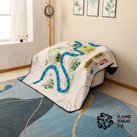Double waterproof membrane + single side double velor membrane waterproof + double single side double waterproof membrane velor waterproof pattern printing indoor outdoor velor picnic mat