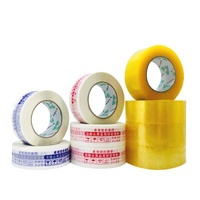 Waterproof Custom Printed Logo Bopp Strong Adhesive Clear Sealing Cardboard Tape Roll For Shipping Packing