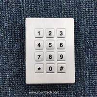 stainless steel membrane keypad with 12 keys