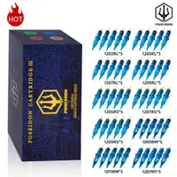 POSEIDON 50PCS Mixed Professional Tattoo Cartridge Needles with Membrane Safety Cartridges Disposable Needle 240322