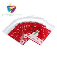 Yiwu printing disposable durable custom bopp cellophane bag for Christmas