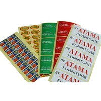 Custom Digital Barcode Printing Label Sticker PVC Clear Heat Sensitive Vinyl PP White PE Bopp Sticker
