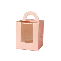 2021 Recyclable Custom Baking Packaging Paper Gift Box Portable Pastry Kraft Paper Dessert Cake Box