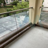 View Mate Project case Outdoor Tempered Glass Guardrail Stair Railing Balcony Terrace Safety Fence