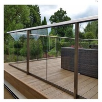 Terrace Balcony Railing Frameless Glass Handrail Outdoor 8mm 10mm Glass Standoff Railing Balustrade