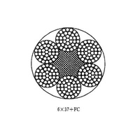 Binding Wire 6x37 7x37 16mm -24mm Plastic Coated Galvanized Steel Wire Rope For Membrane Structure Cable