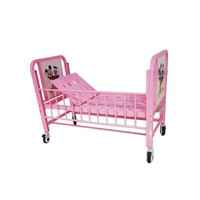 Contemporary Multifunctional Single Pink Children's Bed With Girl Guardrail