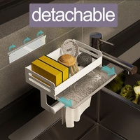 Kitchen Racks, Sponge Holder, Household Sink Dish Storage Device Hanger Wall-Mounted
