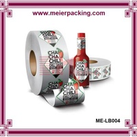 BOPP material full Color Print glossy lamination Label Stickers for tomato sauce bottle