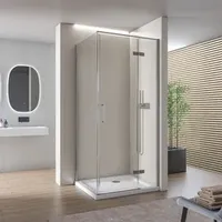Hihaus New Original Semi Frameless Fixed Panel Curbless Shower Door Enclosures for Sale