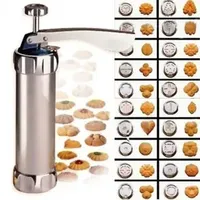 Stainless Steel Cake Cream Decorating Gun Sets Cookie Making Machine Nozzles Mold Pastry Syringe Extruder Kitchen Baking Tools 240729
