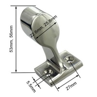 Pontoon 1 Seat 316 Stainless Steel Boat Handrail Fitting Marine Railing Support Bracket Tube Hardware Yacht Accessories
