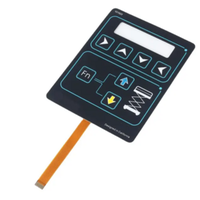 Custom Membrane Push Button With FPC Circuit Fiber Optic Backlight Membrane Switch
