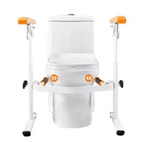 Bathroom Railings Aluminum Alloy Folding Toilet Safety Disabled Handrail Non-slip, Nail-free Easy to Install, Anti-collision Handrail