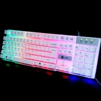 Gaming Membrane Keyboard Wired 104 Keys Keyboard With LED Backlit Waterproof Electronic Keyboard For Computer Laptop Gamer