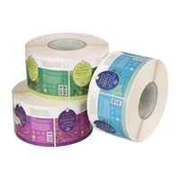 BOPP Label Cosmetic Bottle Sticker Roll Vinyl Waterproof Customize Packaging Roll Sticker