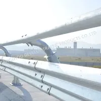 OEM Traffic Safety Galvanized Steel Three Bend Guardrail