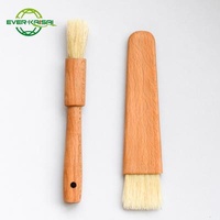 Easily cleaned pastry brushes with natural wood and bristles, baking cooking food brushes round and flat