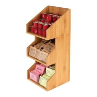 Viable Bamboo Organizer Racks Coffee Condiment Holders and Accessories Cart