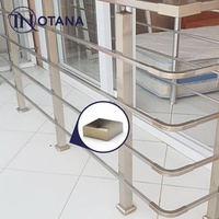 Aluminium Handrails Railing Aluminum Alloy Antirust and Solid Armrest Foot Joint Fixings Handrails Accessories TS22