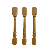 Balustrade indoor decorative wood stair baluster railings trade wood leg design wooden barock timber oak handrail bracket