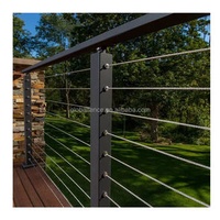 Reilbu Outdoor Low Maintenance Designs Stainless Black Cable Balustrade Handrail Deck Railing