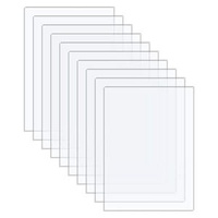 10-Pack 5x7"Clear Extruded Plexiglass Picture Frame Glass Replacement 0.043\"" Thick Acrylic Sheets Laser Cut Display Racks"