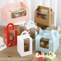 ODM OEM Chic Mini Small Size Cake Packaging Box in White Cardboard for Holiday Gifts, Cakes, Pastry, etc.