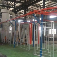 Building Material Shops Spraying equipment GUARDRAIL spray line   Guardrail  Clean door Roll-up doors  Temporary steel frame Oxygen bottle
