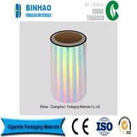 Clear BOPP Holographic Film , Self Adhesive Holographic Film For Packaging