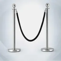 Stainless steel guardrail seat hanging rope bank hotel concierge pole column cordon isolation fence hotel welcome pole