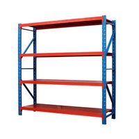 Customization Garage Warehouse Rack Adjustable Bolts Storage Stacking Racks 4 Layers Steel Metal Shelving Shelves for Industrial