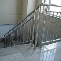 Upstairs modern stainless steel guardrails