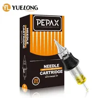 Tattoo Needles PEPAX 20pcs Silicone Tattoo Cartridge Needles 3/5/7/9/11RS Tattoo Needles Safety Membrane for Cartridge Tattoo Machines Pen 231013