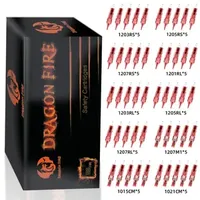 DRAGONDFIRE Tattoo Cartridge Needles 50PCS Mixed RS RL RM M1 with Membrane Safety Cartridges Disposable Tattoo Needle 250220