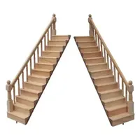 Mini 1 12 Dollhouse Stairs Model Wood Doll House Accessories with Handrails Children Gifts Y240807