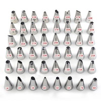 48pcs Disposable Different Shapes Stainless Steel Cookie Cutter Pastry Nozzles Pastry Tube In Baking