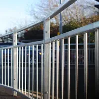 Heavy Duty Galvanized Pedestrian Control Guardrail for Road Safety
