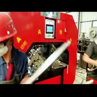 Blue Railings Guardrail Processing Machinery 5mm Steel Railings And Guardrail Cutting Machinery