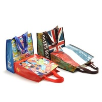 China Handled Recyclable BOPP Laminated PP Woven Shopping Bag