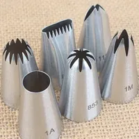 6pcs Cookies Tip Metal Cream Decorating Tip Sets Pastry Tools Stainless Steel Piping Icing Nozzle Cupcake Head Dessert 240729