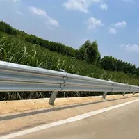 Anti Crash Safety Barrier Highway Guardrail Barrier Galvanized Rail Highway Thrie Beam Guardrail