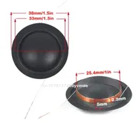 20mm 25.4mm Tweeters Voice Coil 1 inch Silk Diaphragm Membrane Treble Speaker Repair accessories DIY 2PCS