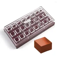 Baking Tools Polycarbonate Chocolate Mold Professional Cube Shape For Candy Bonbons 24 Cavity 5g/Pieces Confectionery Pastry