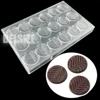 Polycarbonate Chocolate Mold Professional Molds For Candy Bonbons Round Wave Shape Confectionery Baking Moulds Pastry Tools 240729