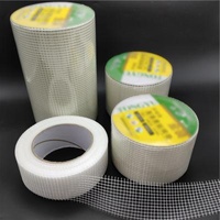 Standard Self Adhesive Glass Fiber Mesh Tape White Color For Walls Cracks