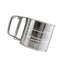 Baking Tools 250g/2.5 Cup Flour Sifter Fine Mesh Stainless Steel Strainer Powdered Sugar Operated Sieve For Cake Pastry
