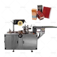 Semi Automatic Transparent Products Bopp Box Cellophane Wrapping Machine For Small Perfume Cosmetic Box