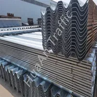 Galvanized Steel Corrugated W Beam Highway Traffic Road Safety Guardrail Anti Crash Barrier 2 Waves Metal Guardrails