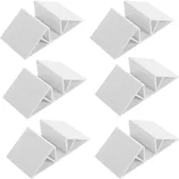 Support Feet for Pet Gate Isolation Fence Gate, Plastic Triangle Reinforcement Fitting Free Standing Dog Gate Fence Panel for Configurable Wood Dog Gate Doggie Guardrail-6 Pcs (White)